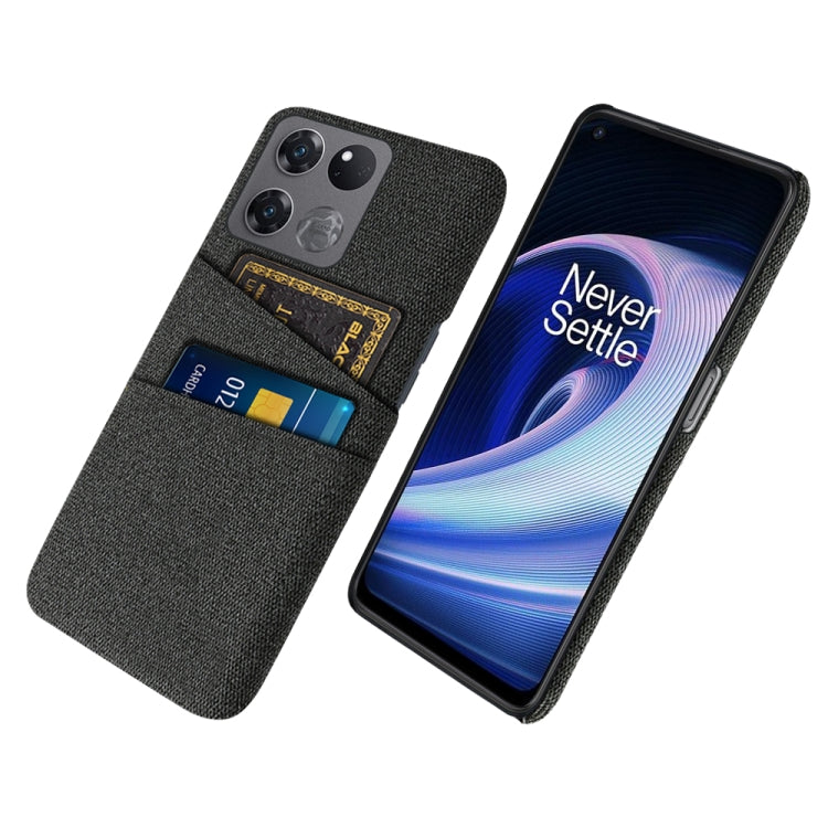 For OnePlus Ace Racing Cloth Texture Card Slot PC+Nylon Phone Case