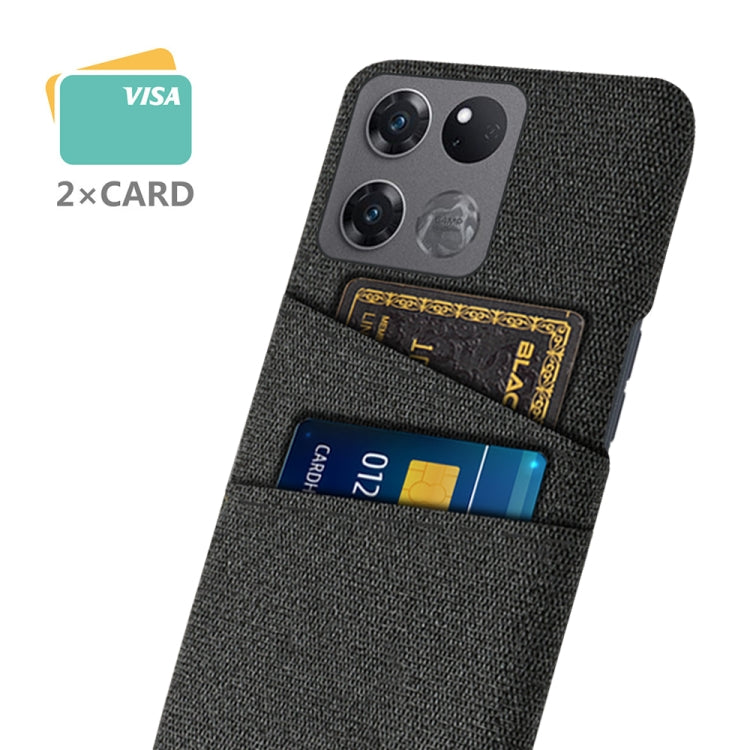 For OnePlus Ace Racing Cloth Texture Card Slot PC+Nylon Phone Case