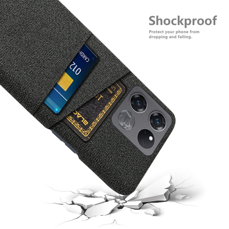 For OnePlus Ace Racing Cloth Texture Card Slot PC+Nylon Phone Case