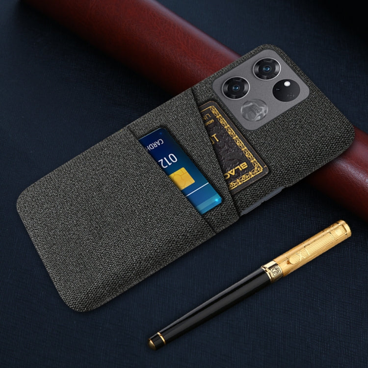 For OnePlus Ace Racing Cloth Texture Card Slot PC+Nylon Phone Case