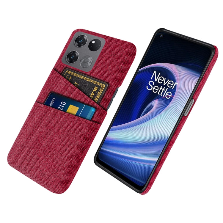 For OnePlus Ace Racing Cloth Texture Card Slot PC+Nylon Phone Case