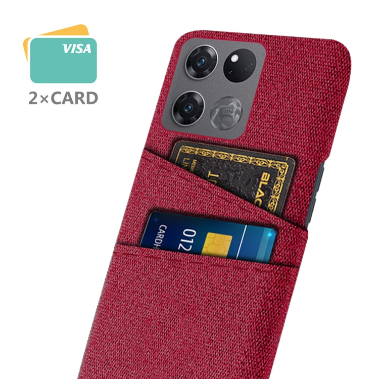 For OnePlus Ace Racing Cloth Texture Card Slot PC+Nylon Phone Case