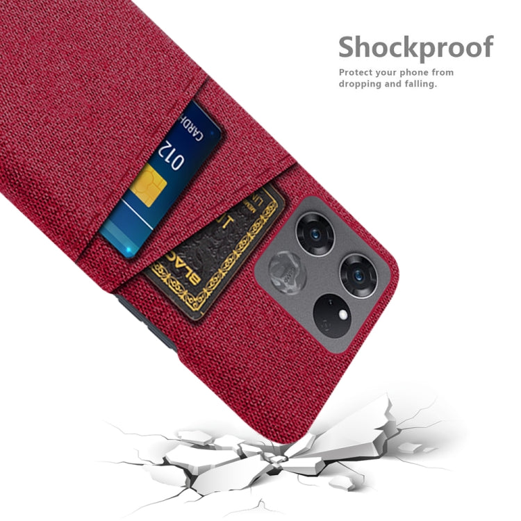 For OnePlus Ace Racing Cloth Texture Card Slot PC+Nylon Phone Case