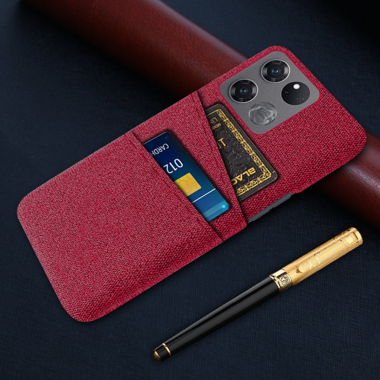 For OnePlus Ace Racing Cloth Texture Card Slot PC+Nylon Phone Case