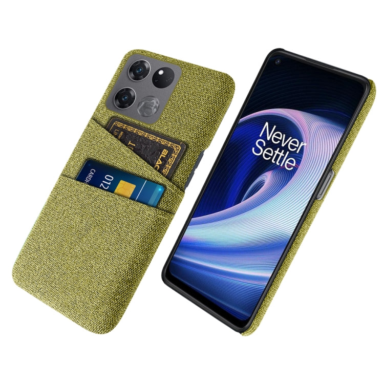 For OnePlus Ace Racing Cloth Texture Card Slot PC+Nylon Phone Case
