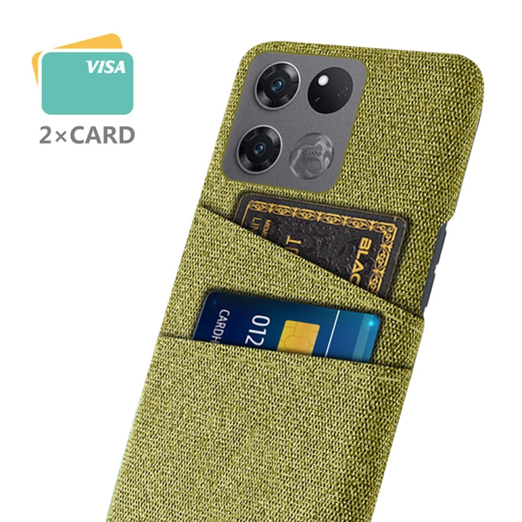 For OnePlus Ace Racing Cloth Texture Card Slot PC+Nylon Phone Case