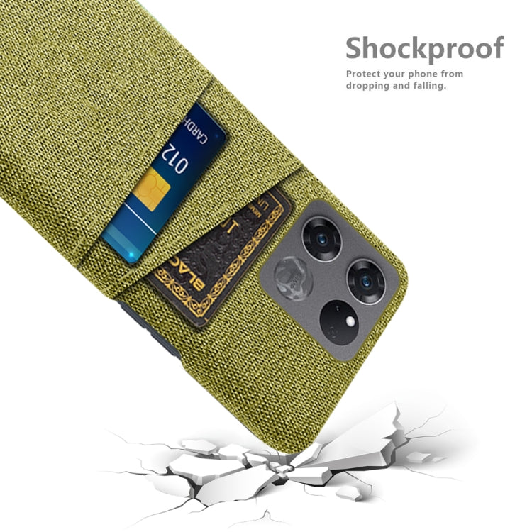 For OnePlus Ace Racing Cloth Texture Card Slot PC+Nylon Phone Case
