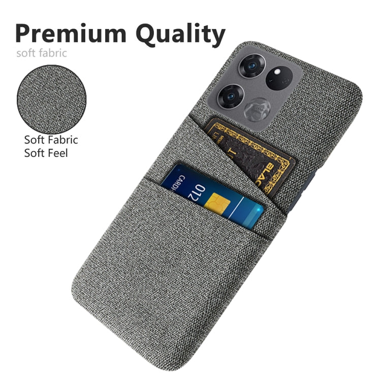 For OnePlus Ace Racing Cloth Texture Card Slot PC+Nylon Phone Case