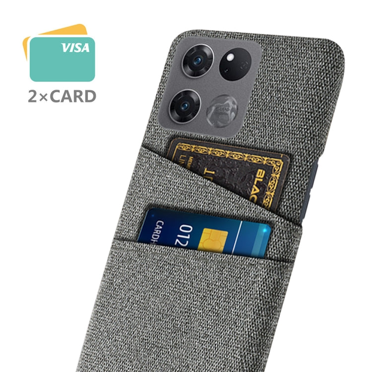 For OnePlus Ace Racing Cloth Texture Card Slot PC+Nylon Phone Case