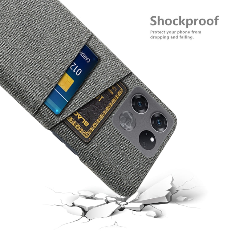 For OnePlus Ace Racing Cloth Texture Card Slot PC+Nylon Phone Case