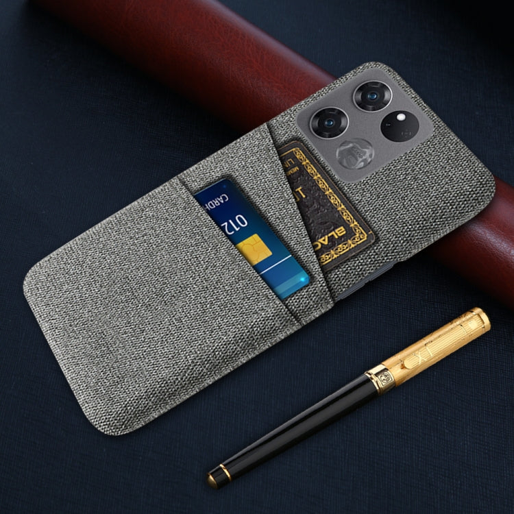 For OnePlus Ace Racing Cloth Texture Card Slot PC+Nylon Phone Case