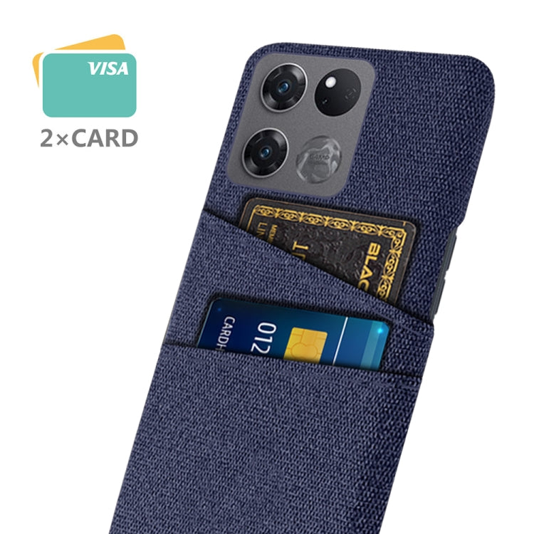 For OnePlus Ace Racing Cloth Texture Card Slot PC+Nylon Phone Case
