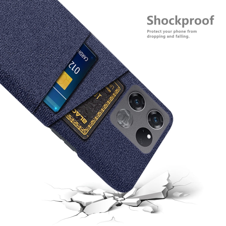 For OnePlus Ace Racing Cloth Texture Card Slot PC+Nylon Phone Case