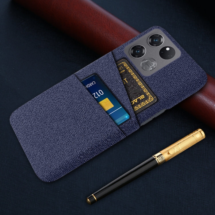For OnePlus Ace Racing Cloth Texture Card Slot PC+Nylon Phone Case