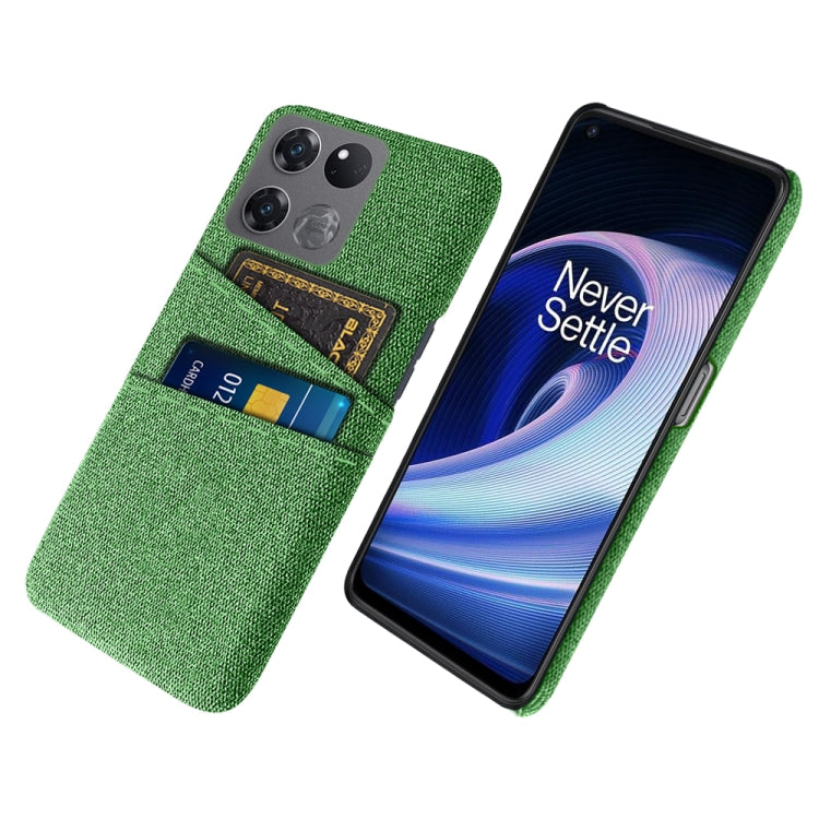 For OnePlus Ace Racing Cloth Texture Card Slot PC+Nylon Phone Case