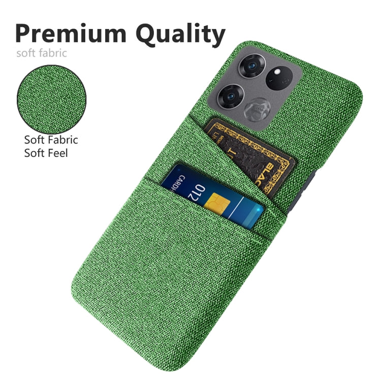 For OnePlus Ace Racing Cloth Texture Card Slot PC+Nylon Phone Case