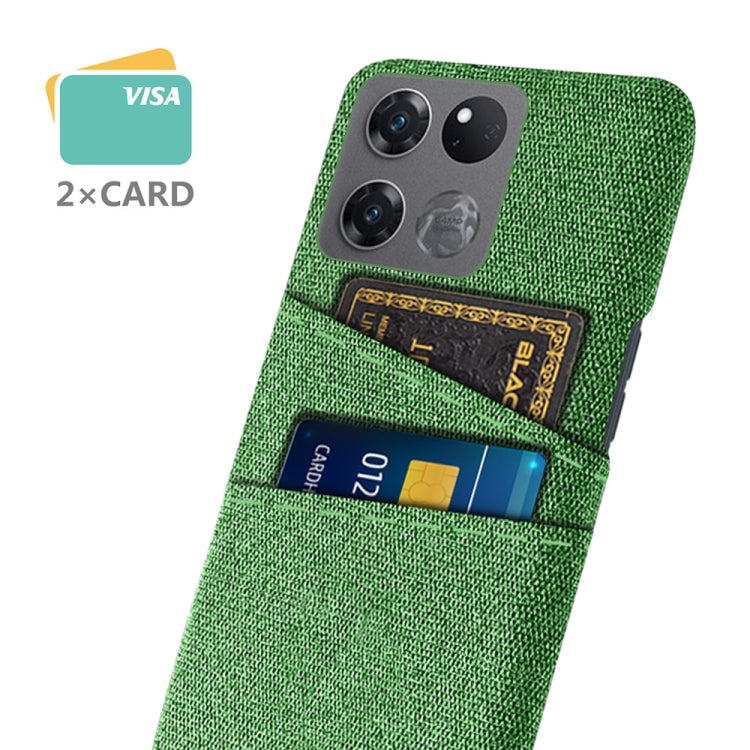 For OnePlus Ace Racing Cloth Texture Card Slot PC+Nylon Phone Case