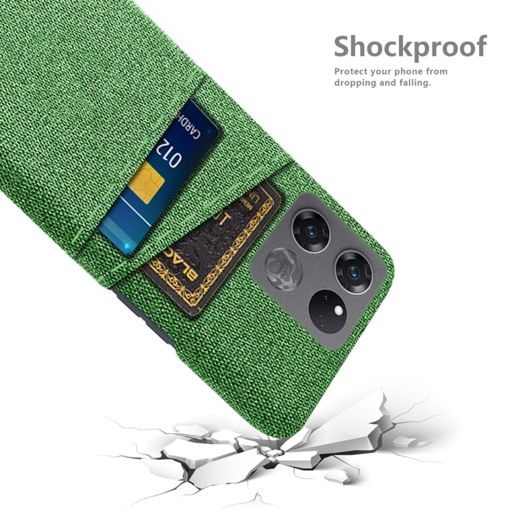 For OnePlus Ace Racing Cloth Texture Card Slot PC+Nylon Phone Case