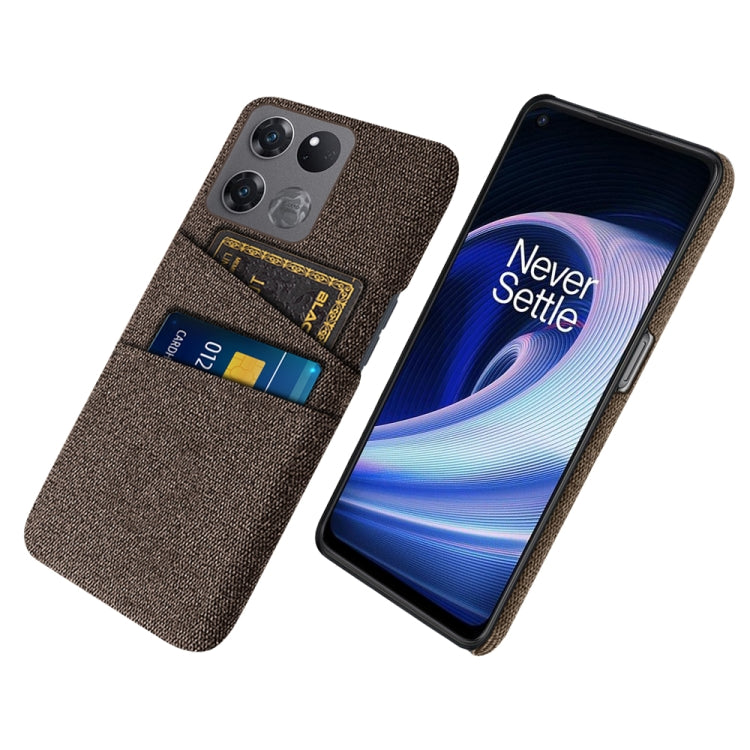 For OnePlus Ace Racing Cloth Texture Card Slot PC+Nylon Phone Case