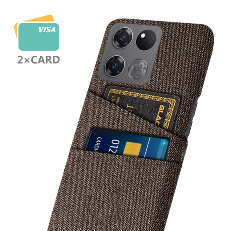 For OnePlus Ace Racing Cloth Texture Card Slot PC+Nylon Phone Case
