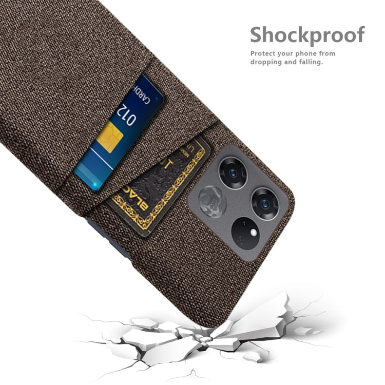 For OnePlus Ace Racing Cloth Texture Card Slot PC+Nylon Phone Case