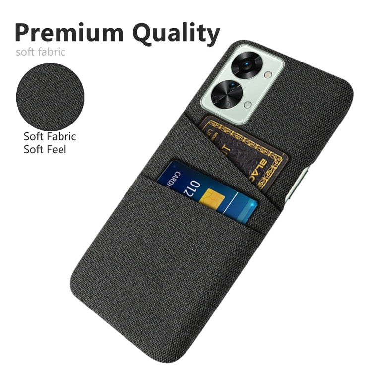 For OnePlus Nord 2T 5G Cloth Texture Card Slot PC+Nylon Phone Case