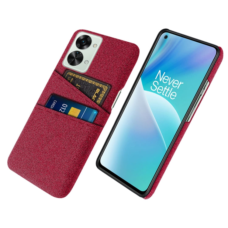 For OnePlus Nord 2T 5G Cloth Texture Card Slot PC+Nylon Phone Case