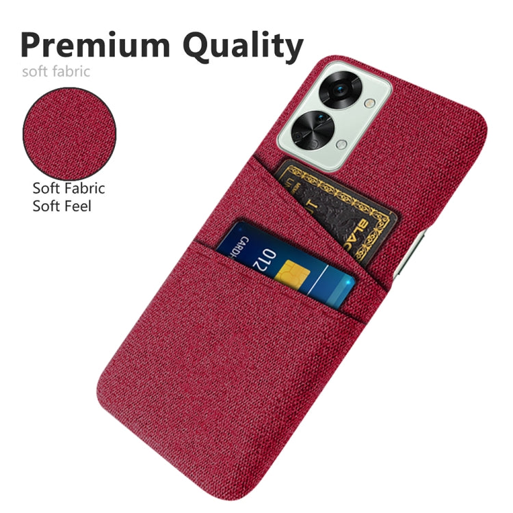For OnePlus Nord 2T 5G Cloth Texture Card Slot PC+Nylon Phone Case