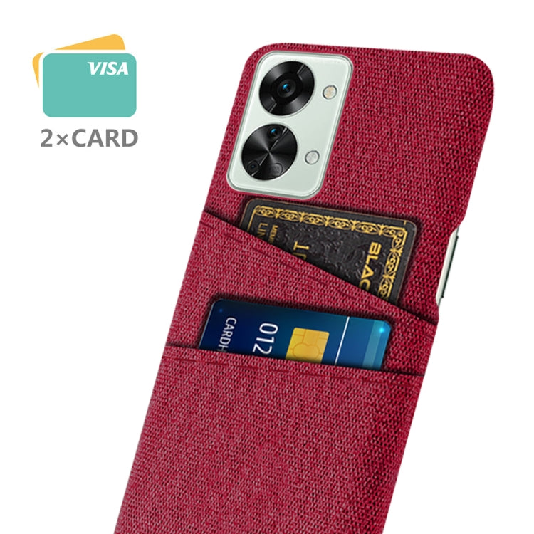 For OnePlus Nord 2T 5G Cloth Texture Card Slot PC+Nylon Phone Case