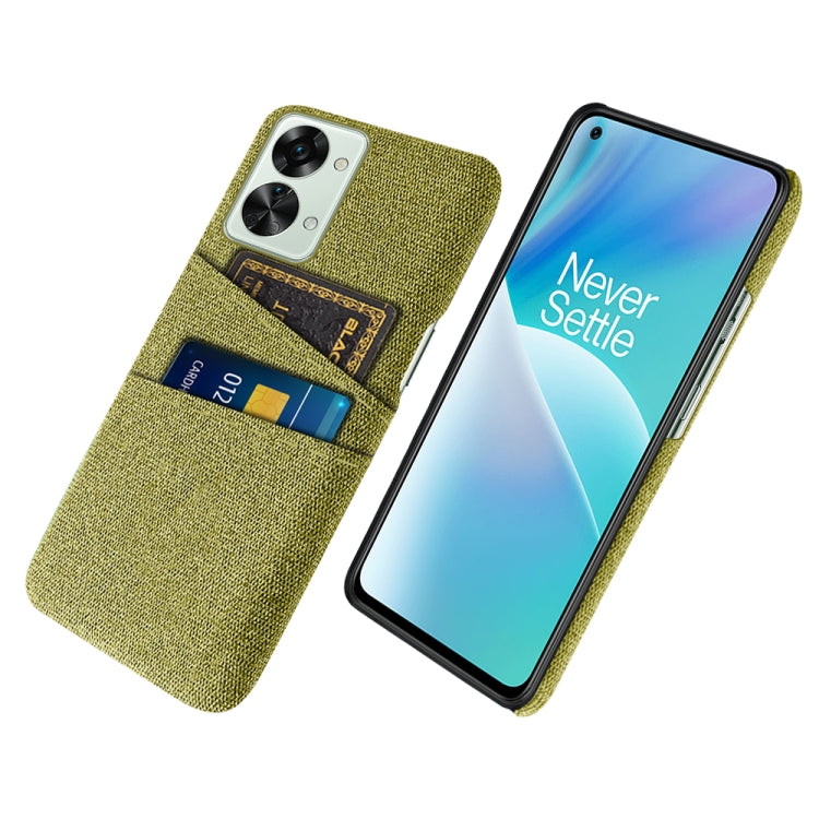 For OnePlus Nord 2T 5G Cloth Texture Card Slot PC+Nylon Phone Case