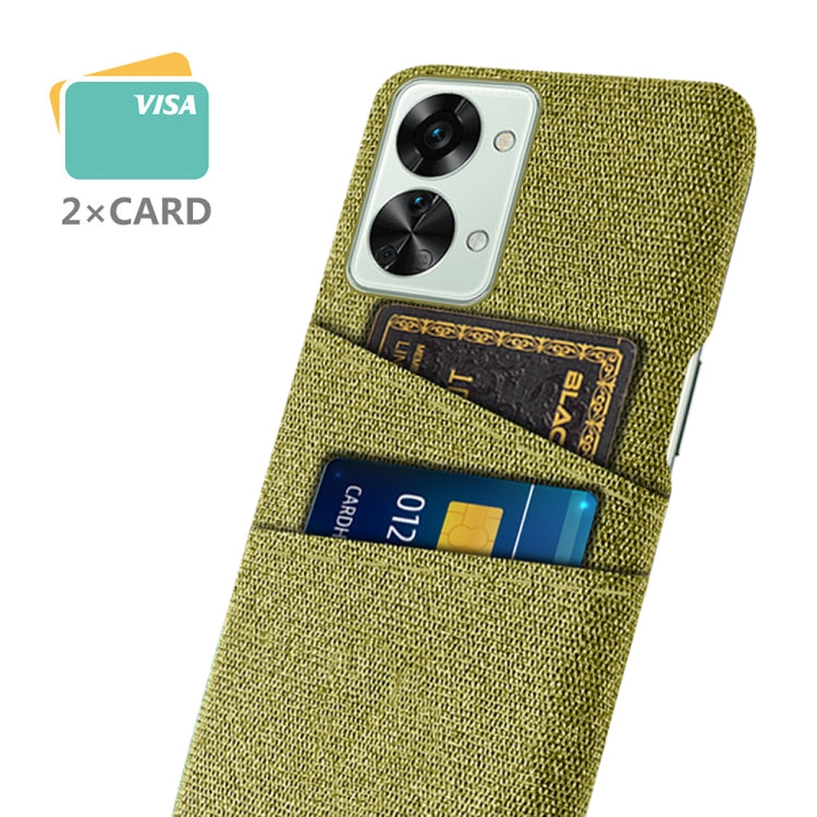 For OnePlus Nord 2T 5G Cloth Texture Card Slot PC+Nylon Phone Case