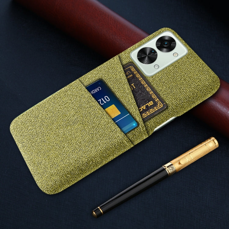 For OnePlus Nord 2T 5G Cloth Texture Card Slot PC+Nylon Phone Case