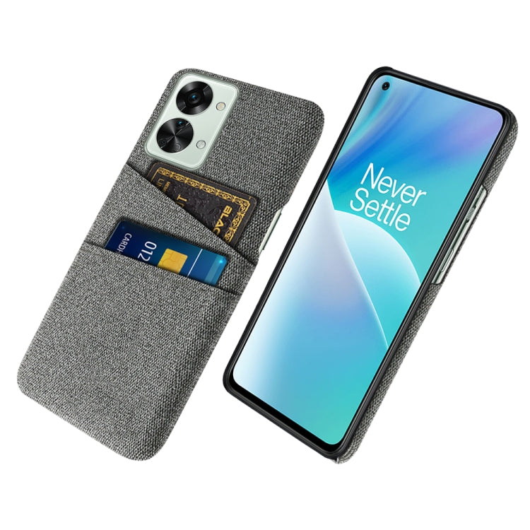For OnePlus Nord 2T 5G Cloth Texture Card Slot PC+Nylon Phone Case