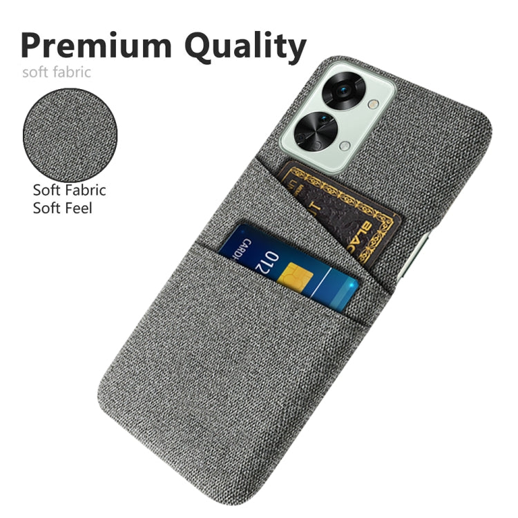 For OnePlus Nord 2T 5G Cloth Texture Card Slot PC+Nylon Phone Case