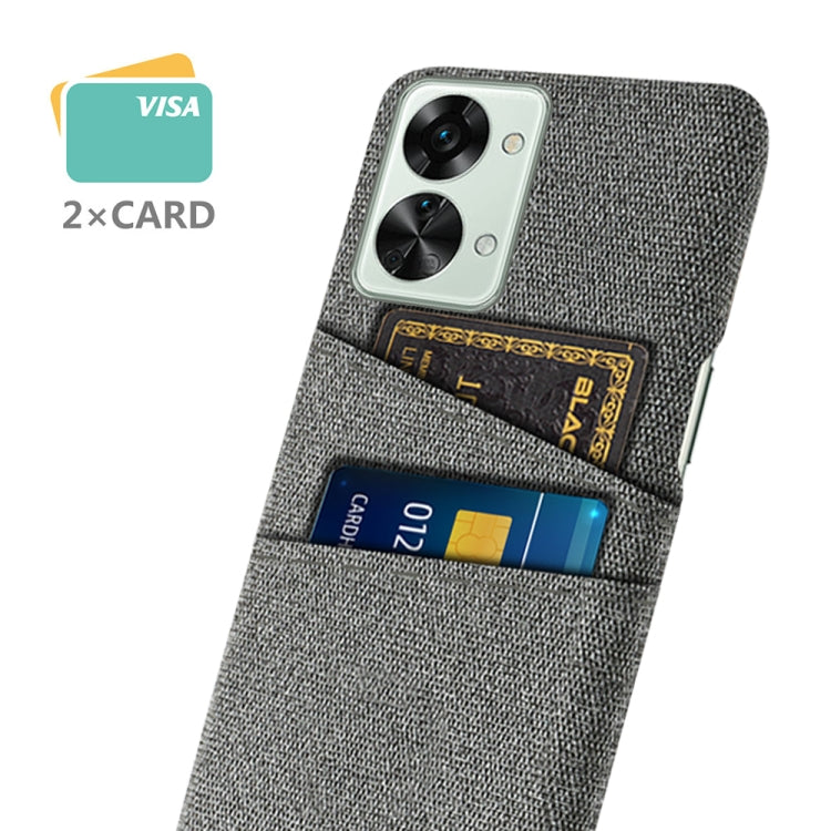 For OnePlus Nord 2T 5G Cloth Texture Card Slot PC+Nylon Phone Case
