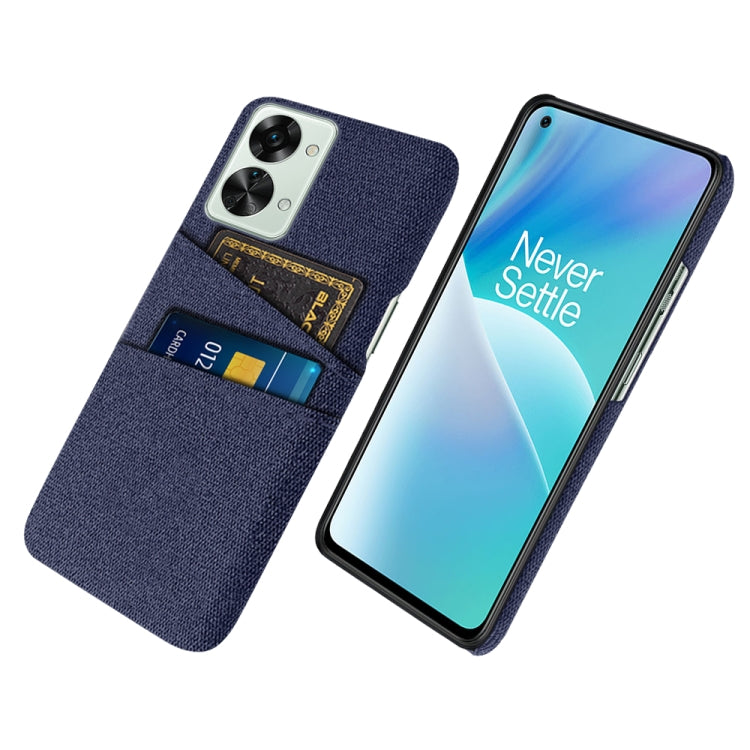 For OnePlus Nord 2T 5G Cloth Texture Card Slot PC+Nylon Phone Case