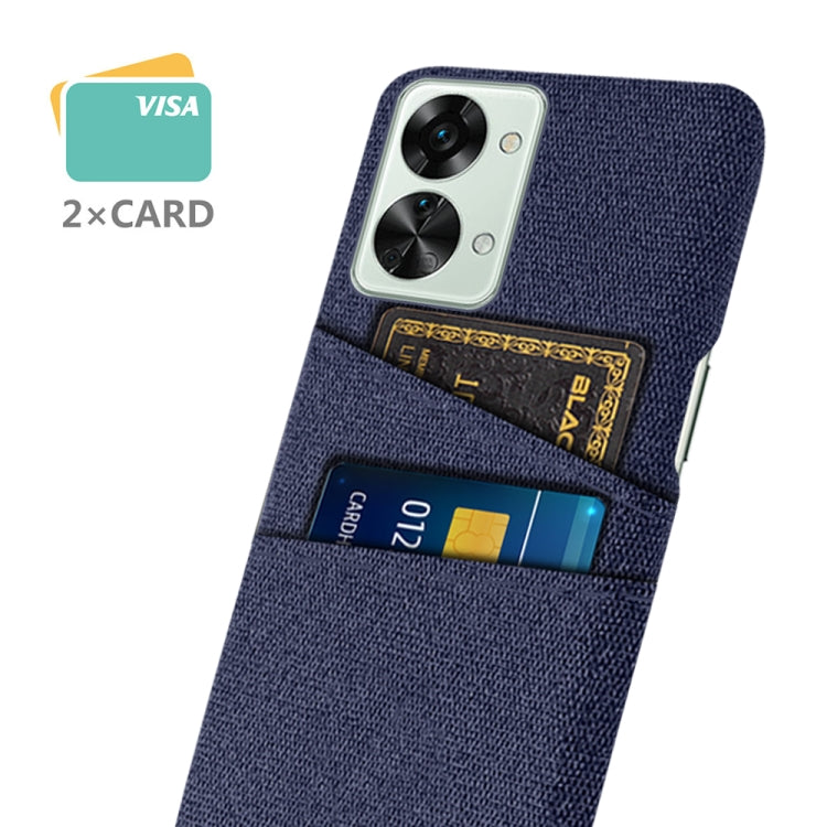 For OnePlus Nord 2T 5G Cloth Texture Card Slot PC+Nylon Phone Case