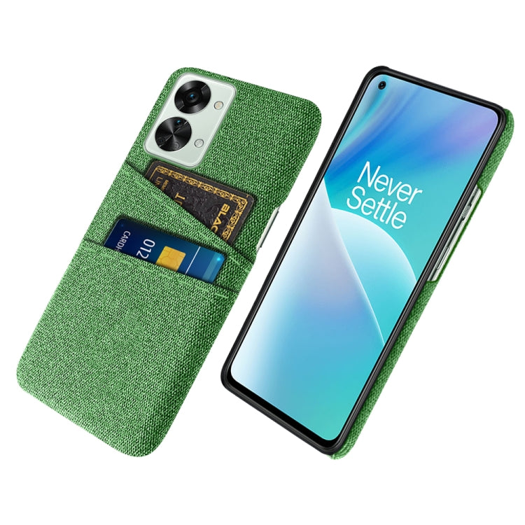 For OnePlus Nord 2T 5G Cloth Texture Card Slot PC+Nylon Phone Case
