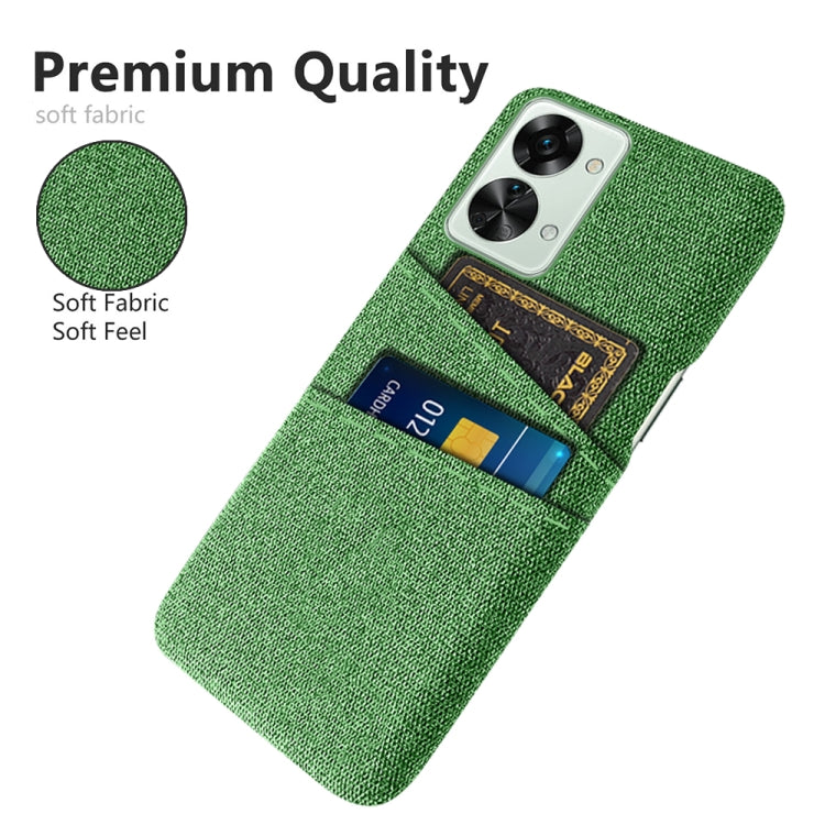 For OnePlus Nord 2T 5G Cloth Texture Card Slot PC+Nylon Phone Case