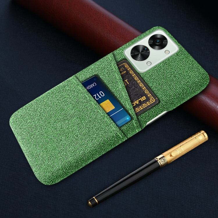 For OnePlus Nord 2T 5G Cloth Texture Card Slot PC+Nylon Phone Case