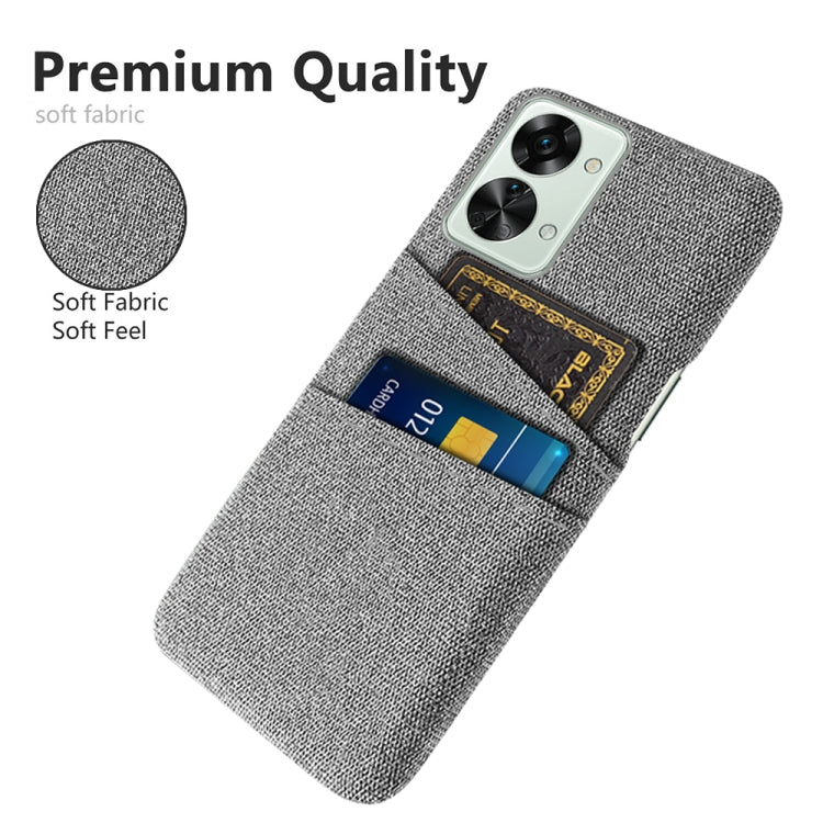 For OnePlus Nord 2T 5G Cloth Texture Card Slot PC+Nylon Phone Case