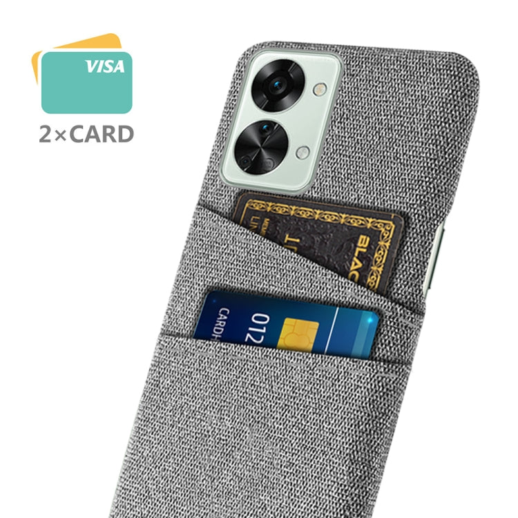 For OnePlus Nord 2T 5G Cloth Texture Card Slot PC+Nylon Phone Case