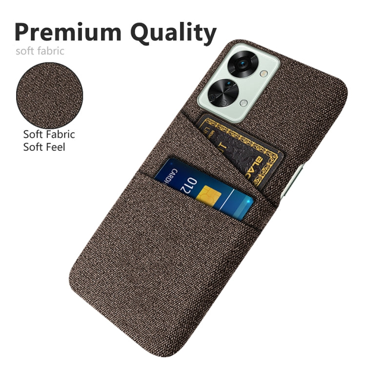 For OnePlus Nord 2T 5G Cloth Texture Card Slot PC+Nylon Phone Case