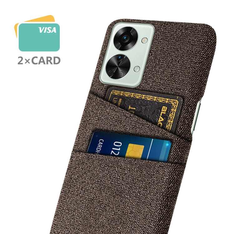 For OnePlus Nord 2T 5G Cloth Texture Card Slot PC+Nylon Phone Case