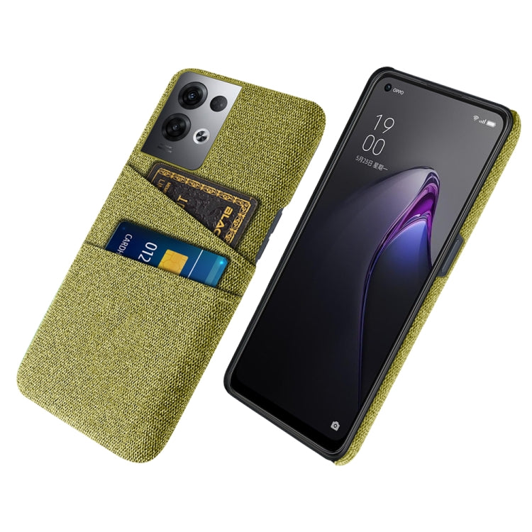 For OPPO Reno8 Pro+ Cloth Texture Card Slot PC+Nylon Phone Case
