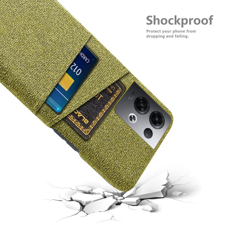 For OPPO Reno8 Pro+ Cloth Texture Card Slot PC+Nylon Phone Case