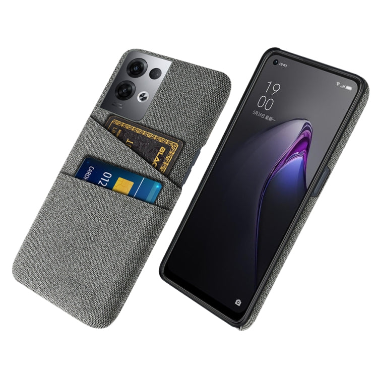 For OPPO Reno8 Pro+ Cloth Texture Card Slot PC+Nylon Phone Case