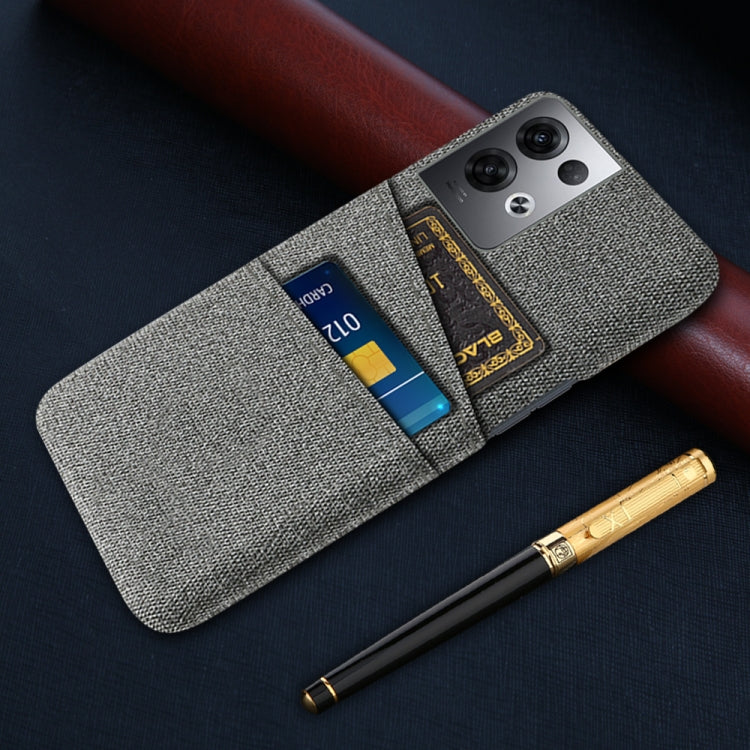 For OPPO Reno8 Pro+ Cloth Texture Card Slot PC+Nylon Phone Case