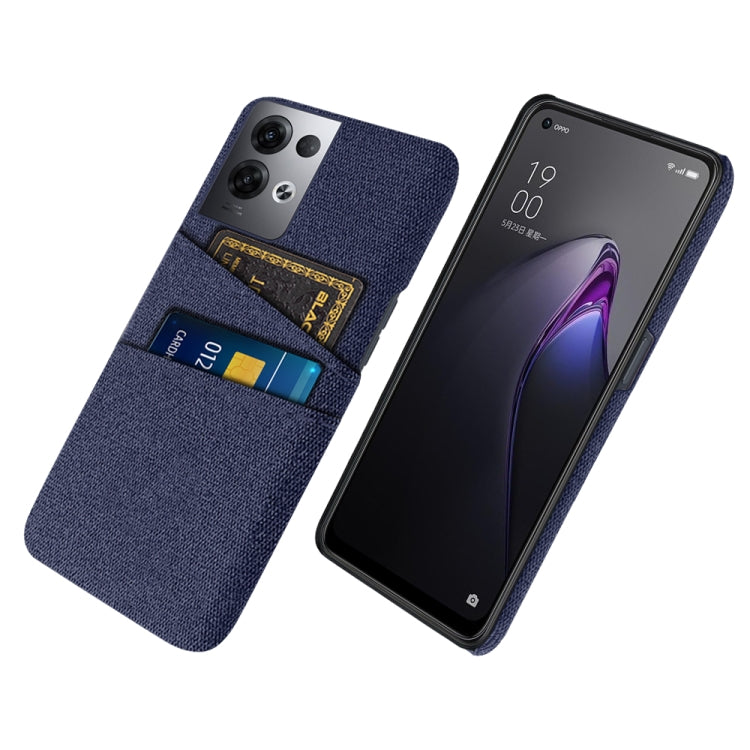 For OPPO Reno8 Pro+ Cloth Texture Card Slot PC+Nylon Phone Case