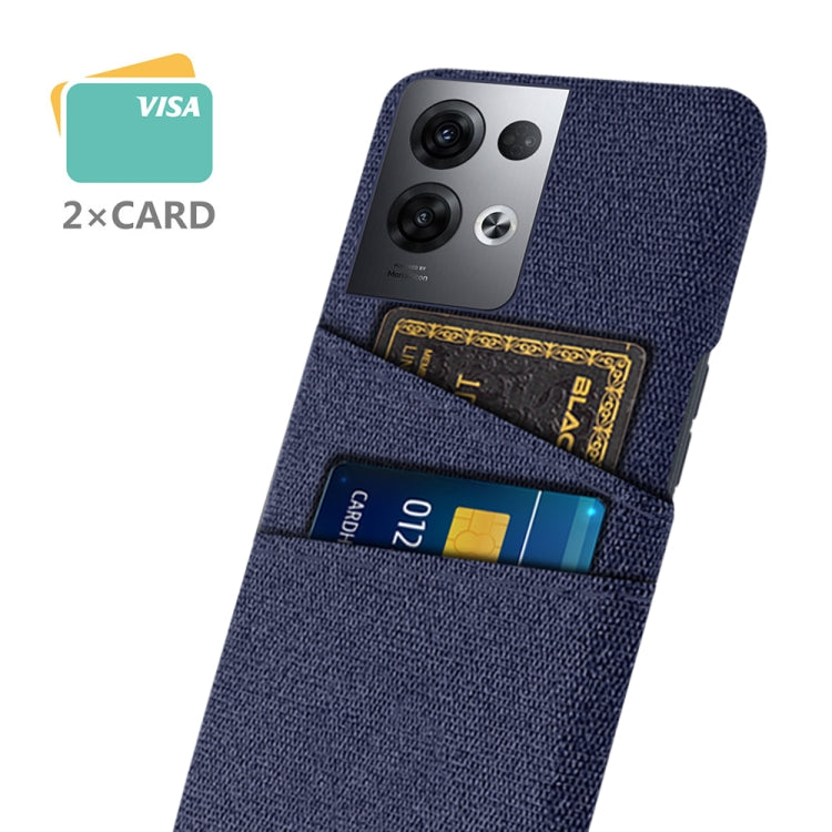For OPPO Reno8 Pro+ Cloth Texture Card Slot PC+Nylon Phone Case